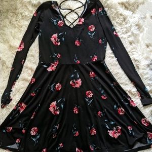 Black floral dress